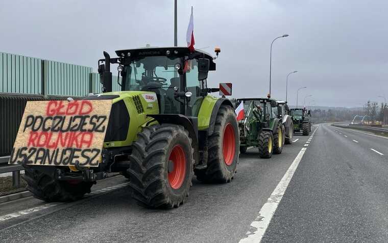 Масштабные протесты фермеров начались в Польше с утра